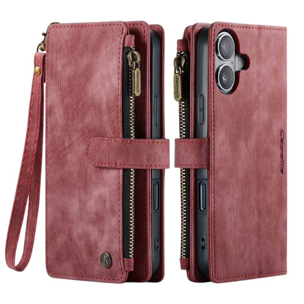Saevio Magnetic Leather iPhone Case Red iPhone 17