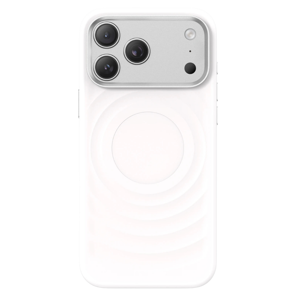Linea Wave Shockproof iPhone Case With Metal Buttons White