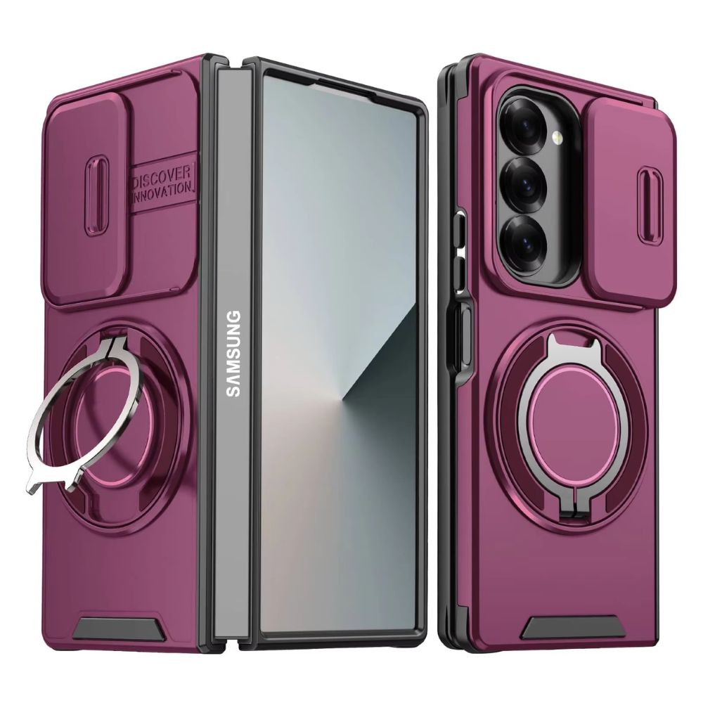 Defensio Galaxy Z Fold Rugged Magnetic Case Cherry Red