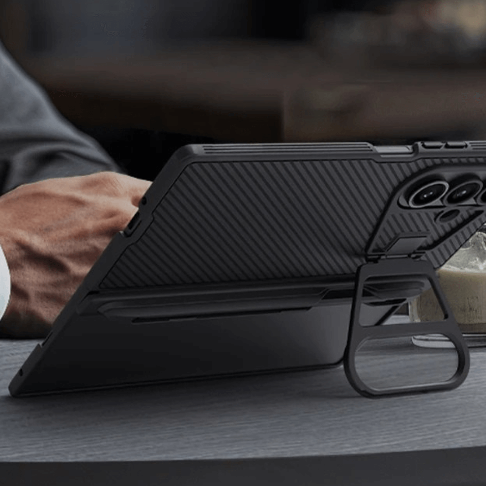 Parvus Shockproof Matte Case For Galaxy Z Fold 7 With S-Pen Holder