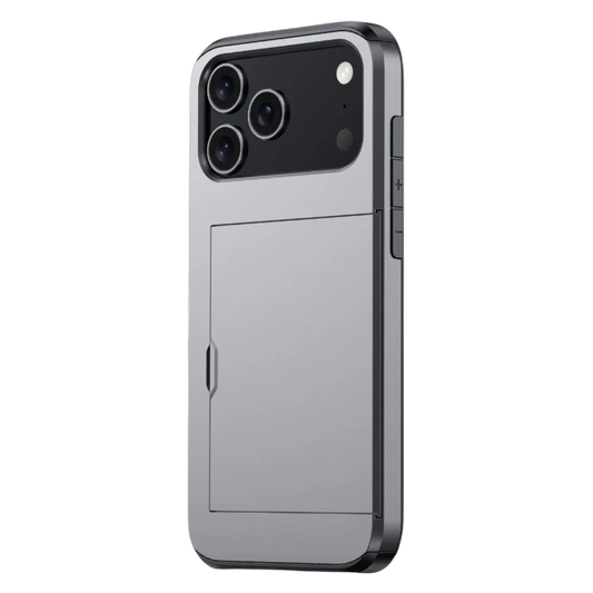 Depereo Military Grade Slide Wallet Case For iPhone With Card Slot Grey