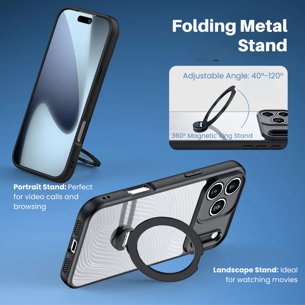 Vere Slim Shockproof MagSafe iPhone Case With Ring Holder