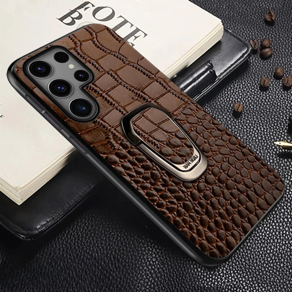 Acidus Leather Galaxy Case With Ring