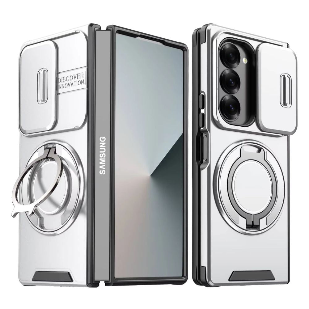 Defensio Galaxy Z Fold Rugged Magnetic Case Silver