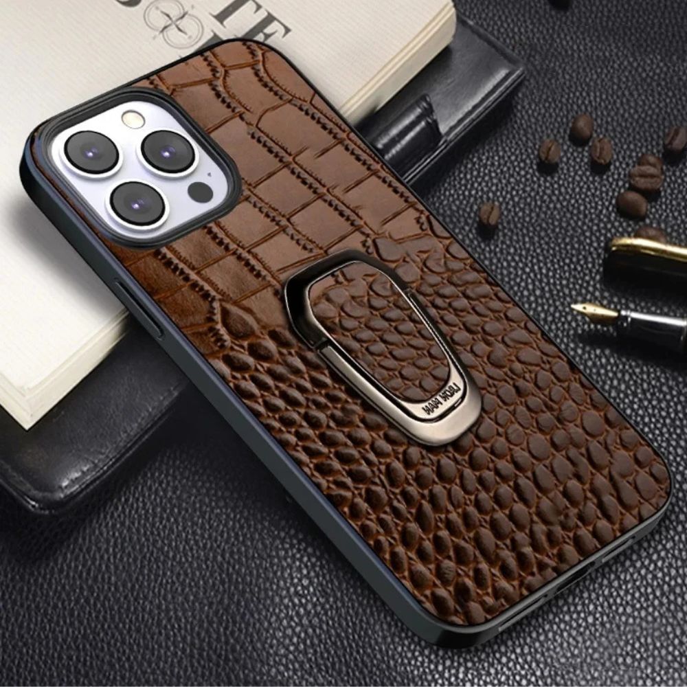Adepto Leather iPhone Case With Ring