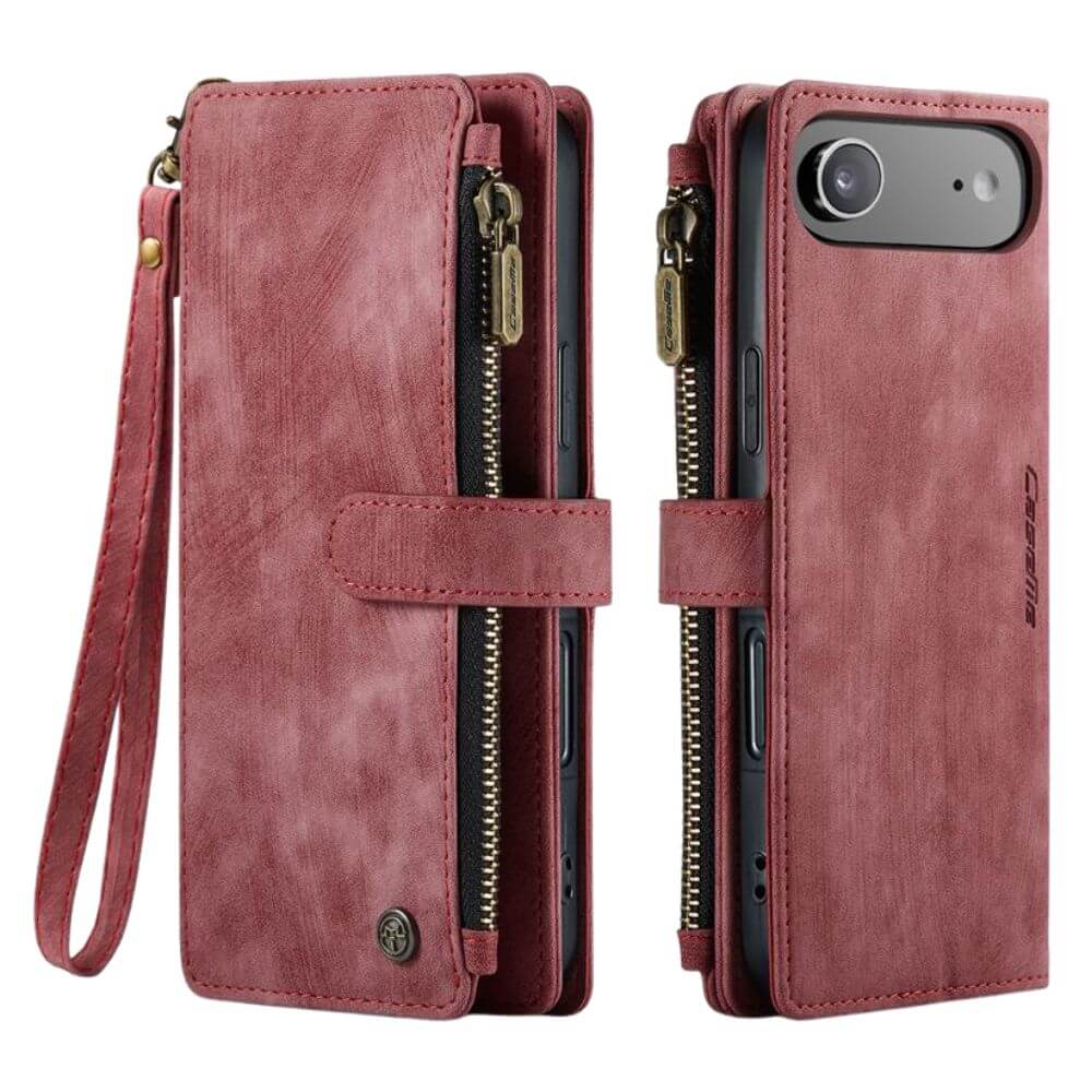 Saevio Magnetic Leather iPhone Case Red iPhone Air
