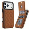 Devoco Leather Wallet iPhone Case With Card Holder Brown