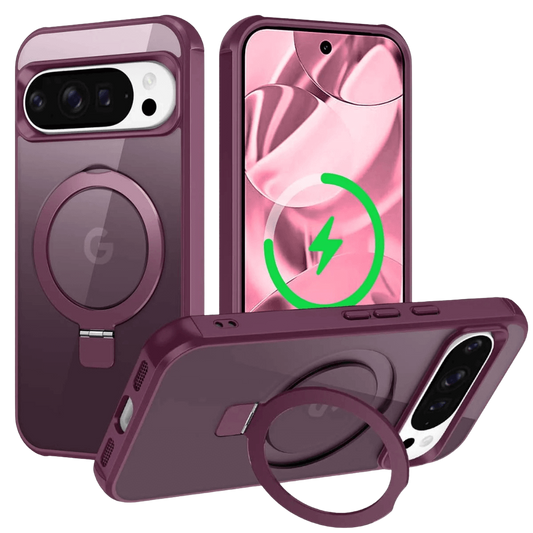Sero Shockproof MagSafe Case For Google Pixel With Ring Holder Claret
