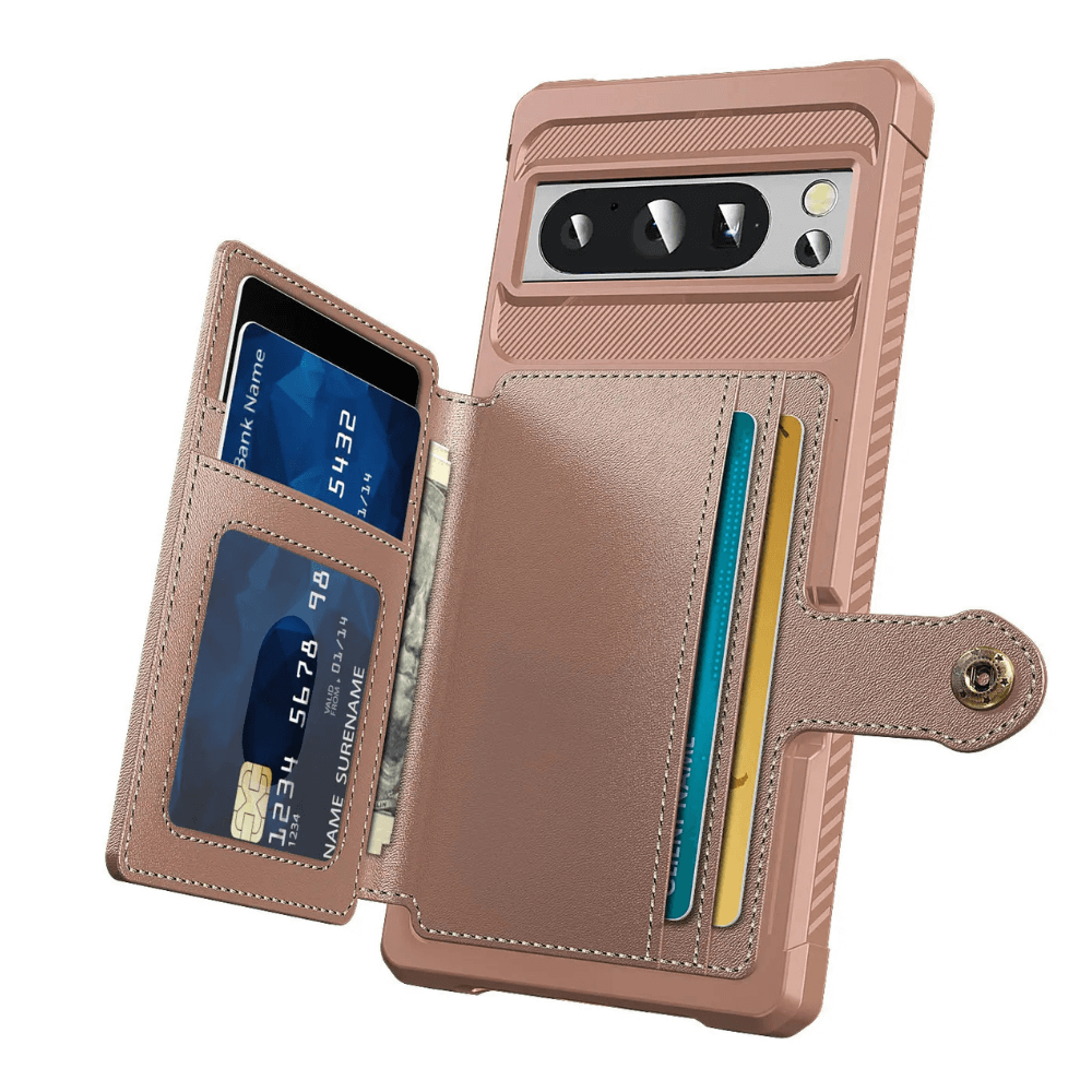 Abeo Shockproof Leather Wallet Case For Google Pixel