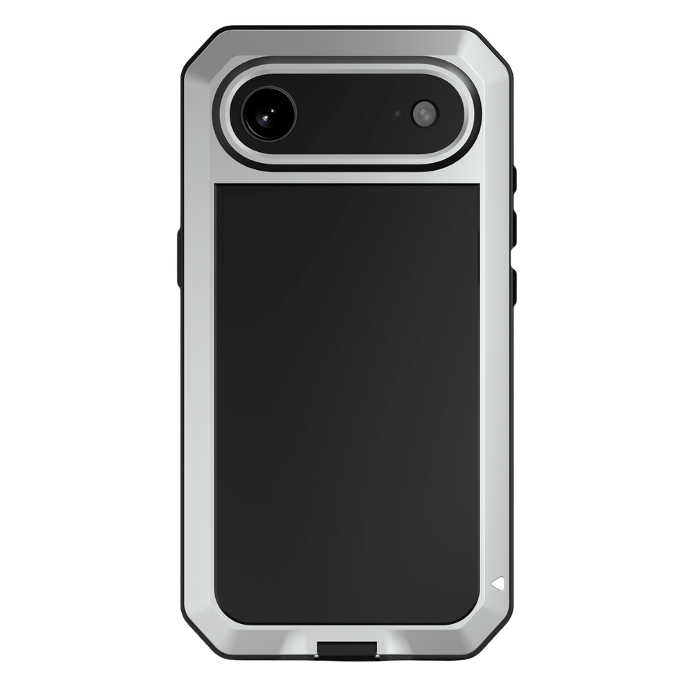Titan Heavy Duty Metal iPhone Case For 14-17 Series Silver iPhone Air