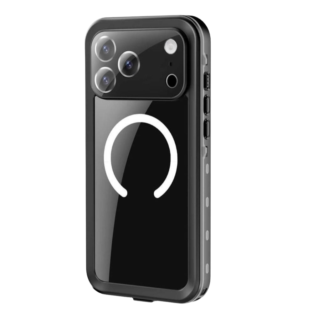 Ala Magsafe Pro Transparent Waterproof Case for iPhone Series 14-17 Black iPhone 17 Pro Max