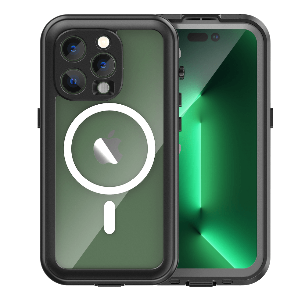 Ala Magsafe Pro Transparent Waterproof Case for iPhone Series 14-17 Black iPhone 14 Pro