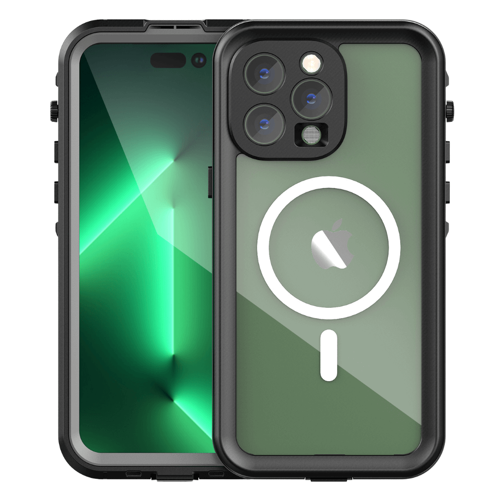 Ala Magsafe Pro Transparent Waterproof Case for iPhone Series 14-17 Black iPhone 14 Pro Max