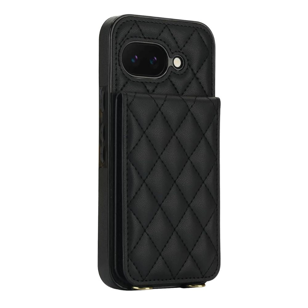 Cado Leather Wallet Google Pixel Case With Card Holder Black