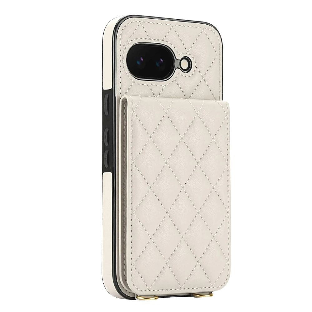 Cado Leather Wallet Google Pixel Case With Card Holder Beige