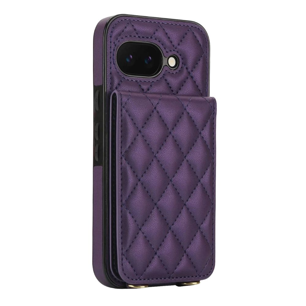 Cado Leather Wallet Google Pixel Case With Card Holder Dark Purple