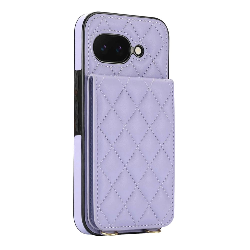Cado Leather Wallet Google Pixel Case With Card Holder Purple
