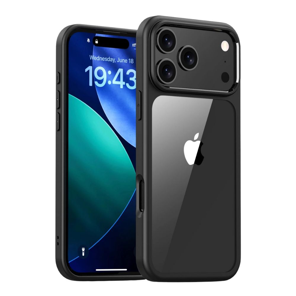 Casso Clear Shockproof iPhone Case Black