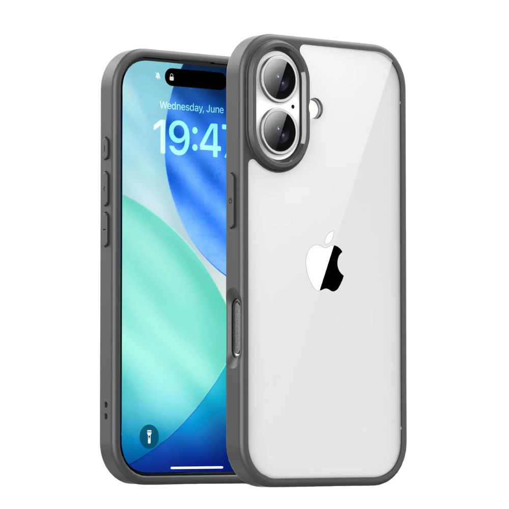 Casso Clear Shockproof iPhone Case Grey iPhone 17