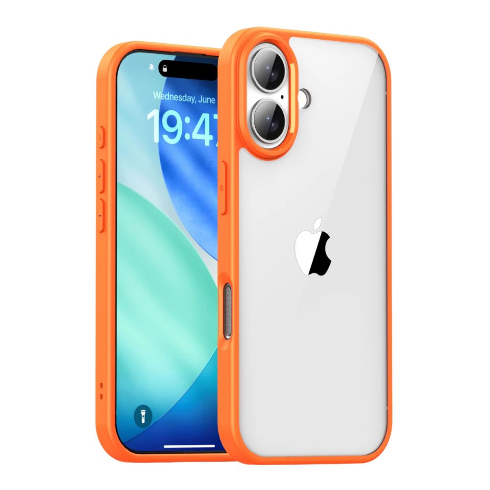 Casso Clear Shockproof iPhone Case Orange iPhone 17