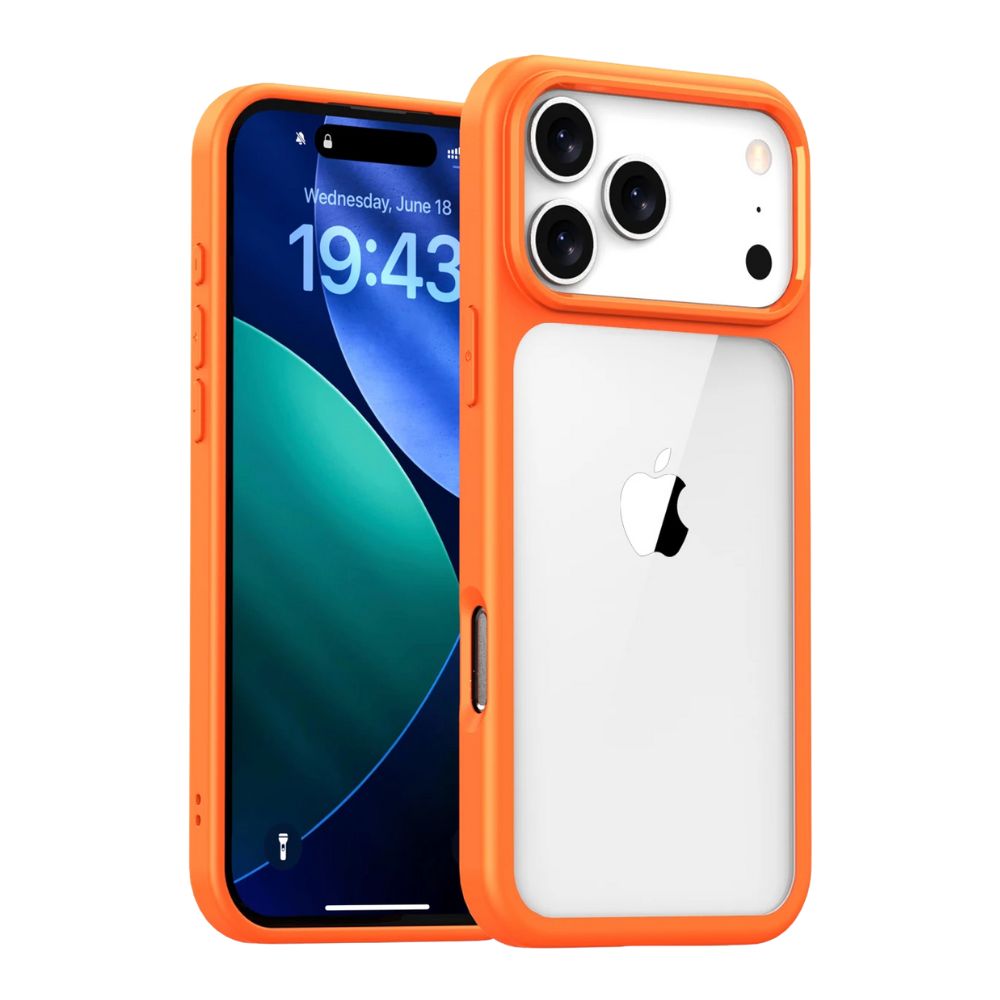 Casso Clear Shockproof iPhone Case Orange