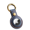 Custodia Genuine Leather AirTag Case With Metal Keyring Crazy Horse Blue