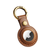 Custodia Genuine Leather AirTag Case With Metal Keyring Crazy Horse Brown
