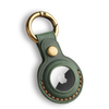 Custodia Genuine Leather AirTag Case With Metal Keyring Crazy Horse Green