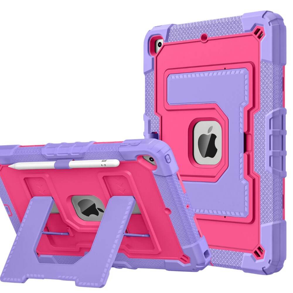 Defendo Heavy Duty iPad Case Purple Hot Pink