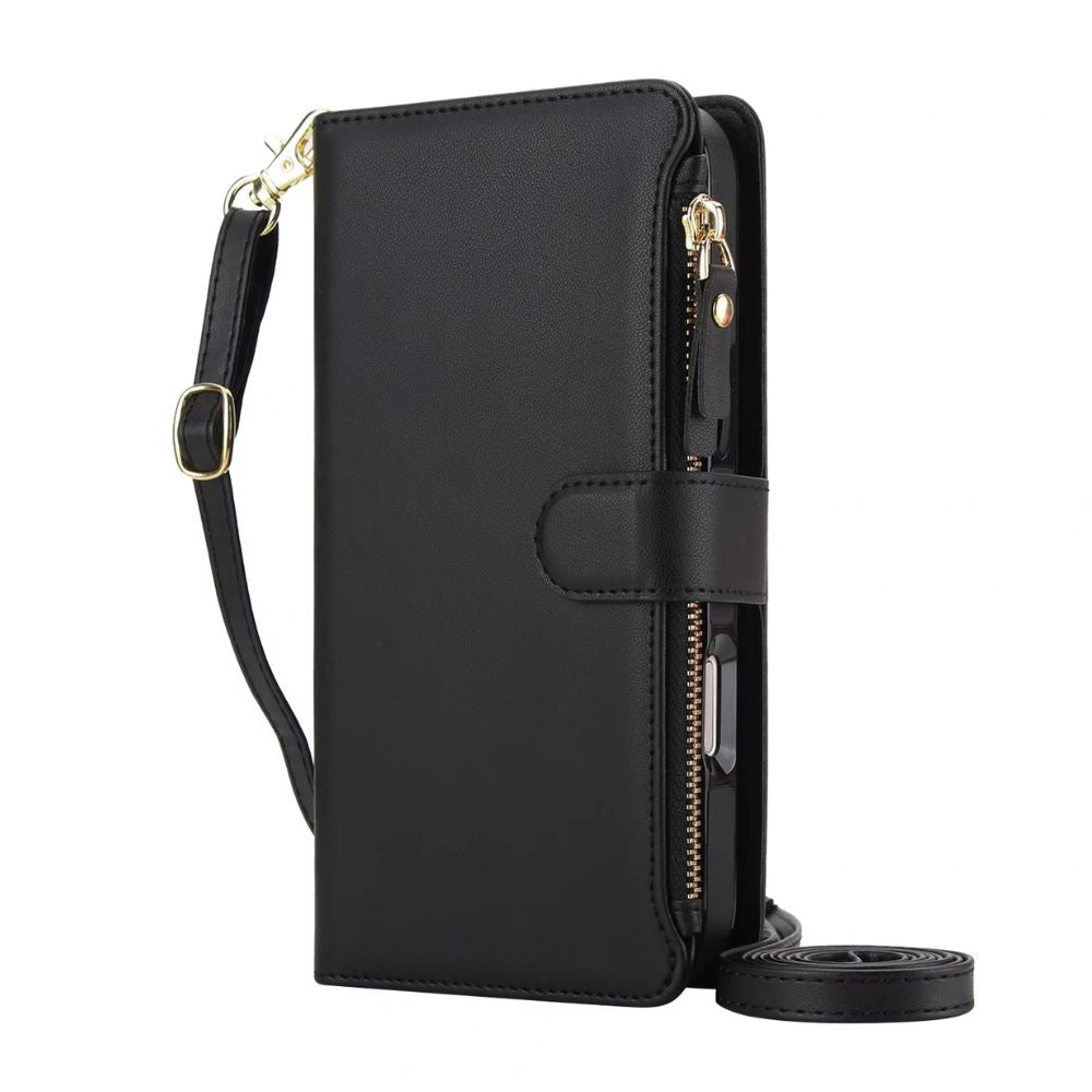 Diluo RFID Magnetic Detachable Wallet iPhone Case Black