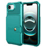 Echo Luxury Leather Wallet Case For iPhone Series 14-17 Green