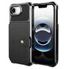 Echo Luxury Leather Wallet Case For iPhone Series 14-17 Black