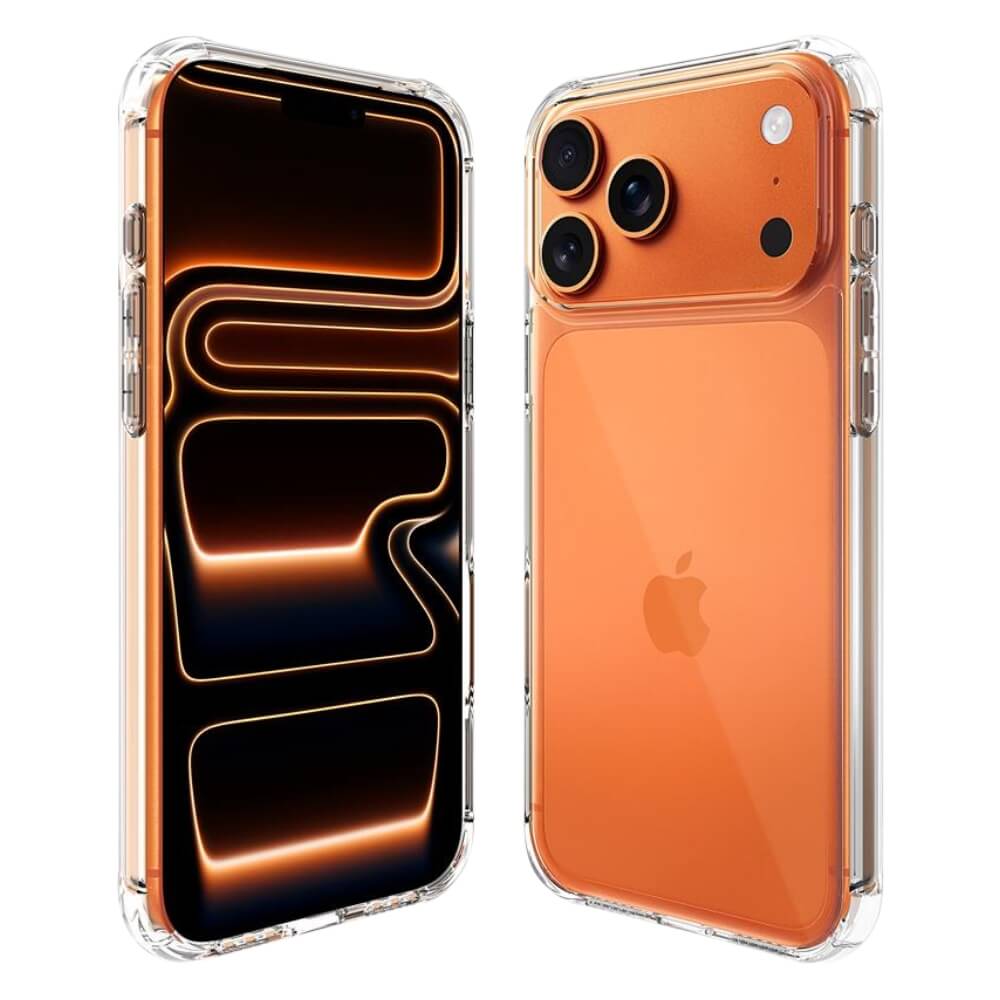 Evoco Shockproof iPhone Case With 2-Piece Clear Screen Protectors Clear iPhone 17 Pro