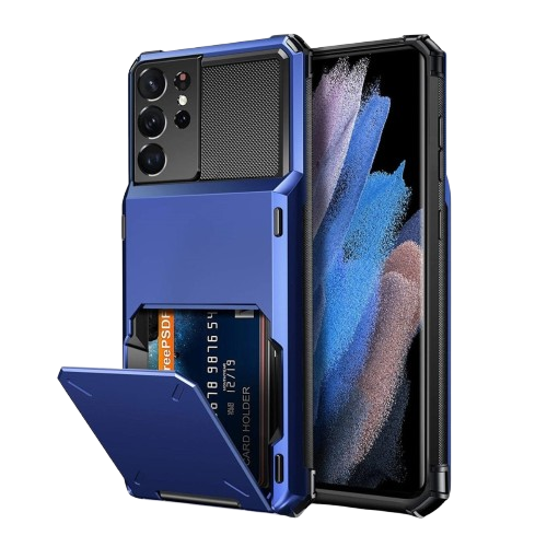 Invicta Shockproof Galaxy Wallet Case Blue