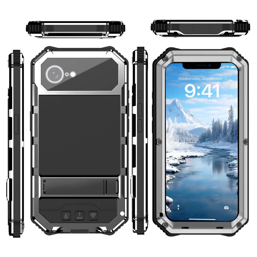 Nexilis Heavy Duty Shockproof iPhone Case Silver