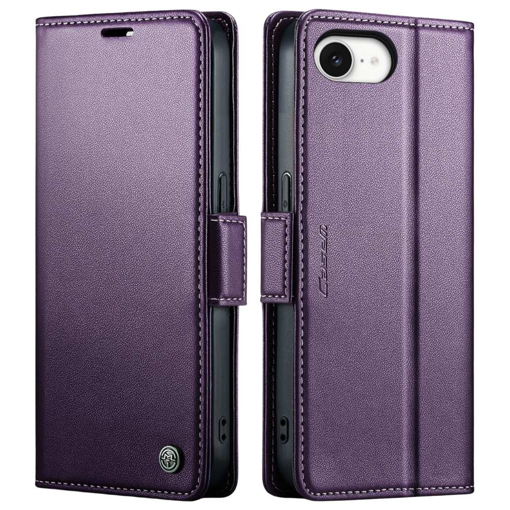 Nimia Leather Magnetic Case With Card Slots Purple