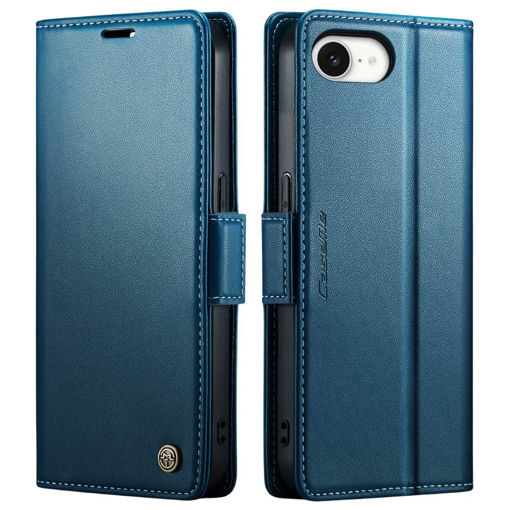 Nimia Leather Magnetic Case With Card Slots Blue