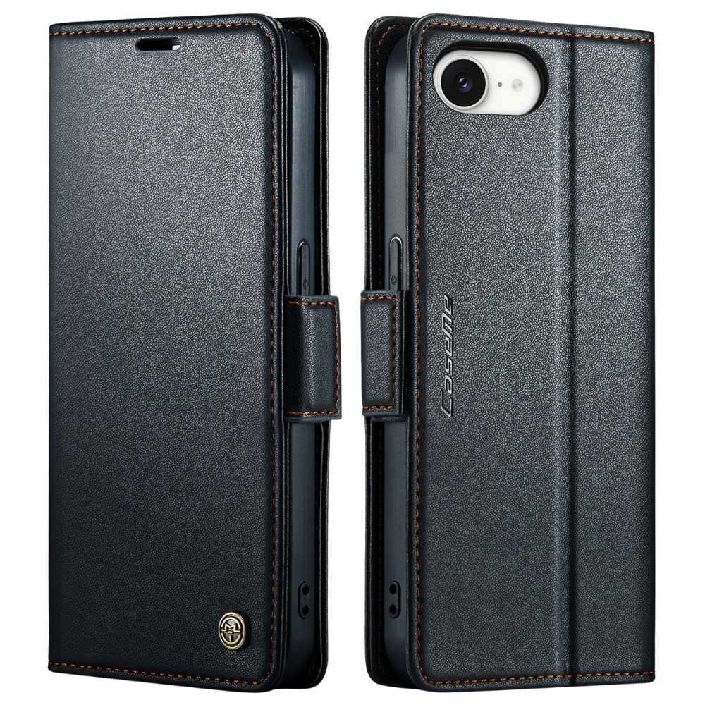 Nimia Leather Magnetic Case With Card Slots Black