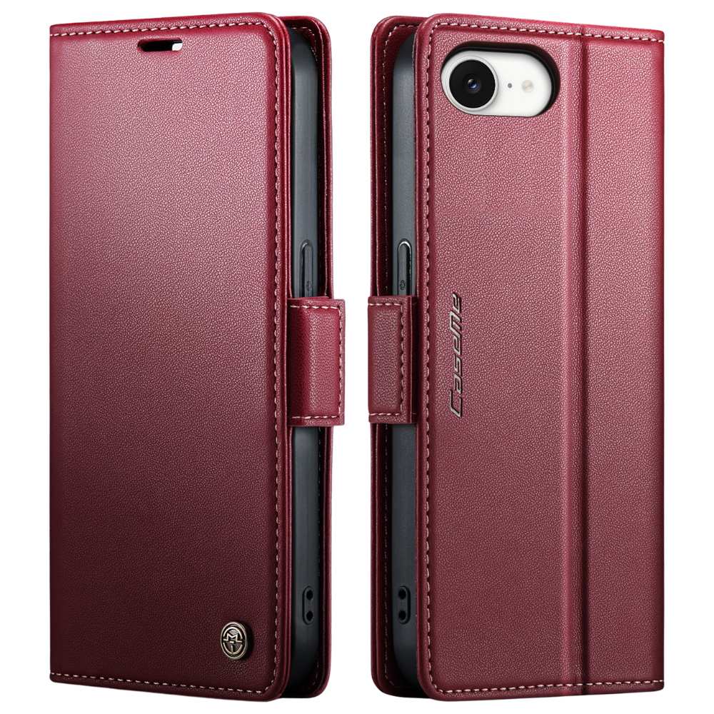 Nimia Leather Magnetic Case With Card Slots Red