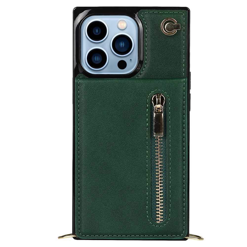 Nitida Crossbody Leather Case With Stand Green