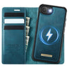 Quae Leather Flip MagSafe Wallet iPhone Case Teal Blue