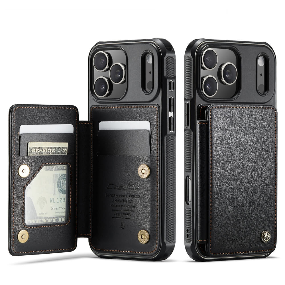 Redeo RFID Blocking Wallet iPhone Case Black