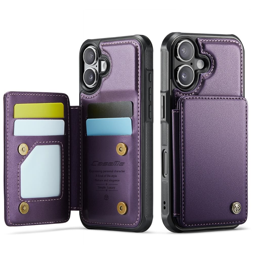 Redeo RFID Blocking Wallet iPhone Case Purple iPhone 17