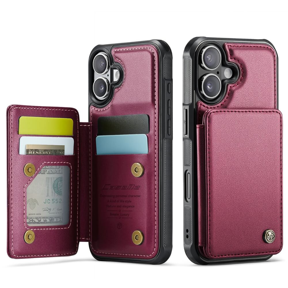 Redeo RFID Blocking Wallet iPhone Case Red iPhone 17