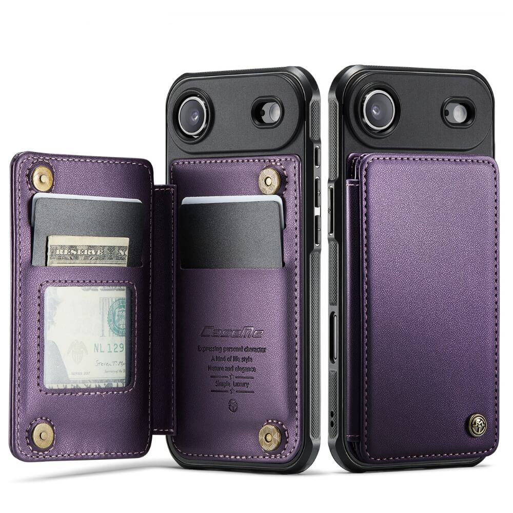 Redeo RFID Blocking Wallet iPhone Case Purple iPhone Air