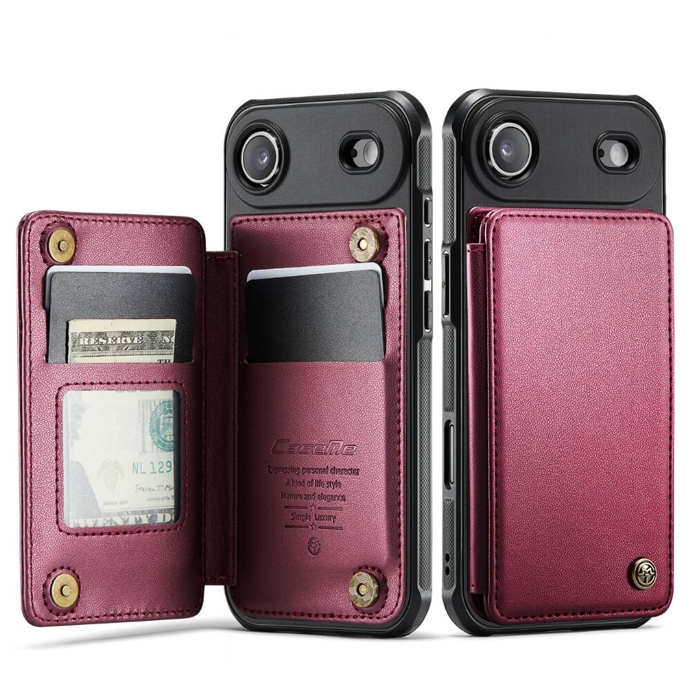 Redeo RFID Blocking Wallet iPhone Case Red iPhone Air