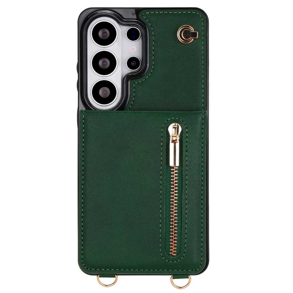 Mitis Crossbody Galaxy Leather Case With Stand Green Galaxy S26 Ultra