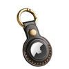 Custodia Genuine Leather AirTag Case With Metal Keyring Tannage Black