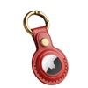 Custodia Genuine Leather AirTag Case With Metal Keyring Tannage Red
