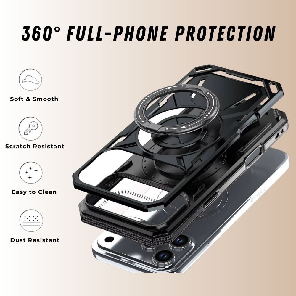 Virtus Magnetic Heavy Duty iPhone Case With Kickstand